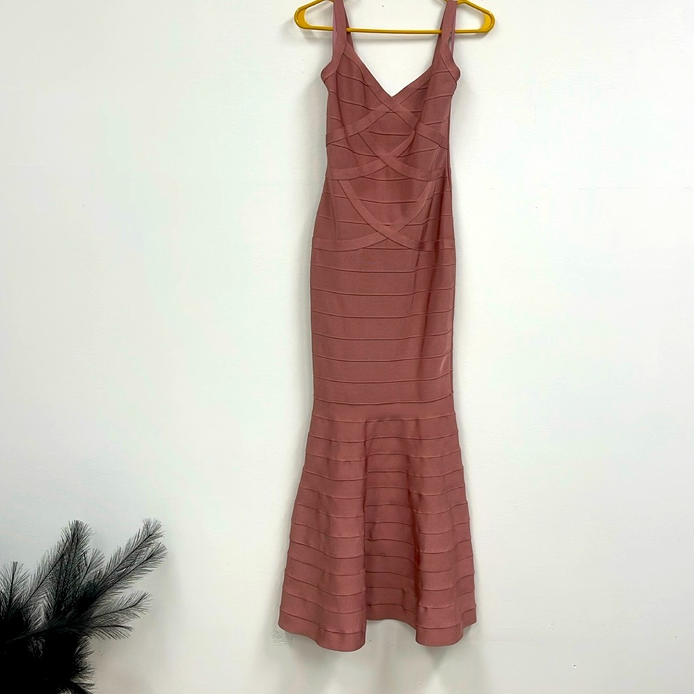 BODYCON MIDI DRESS IN ROSE PINK SIZE WOMEN’s XL